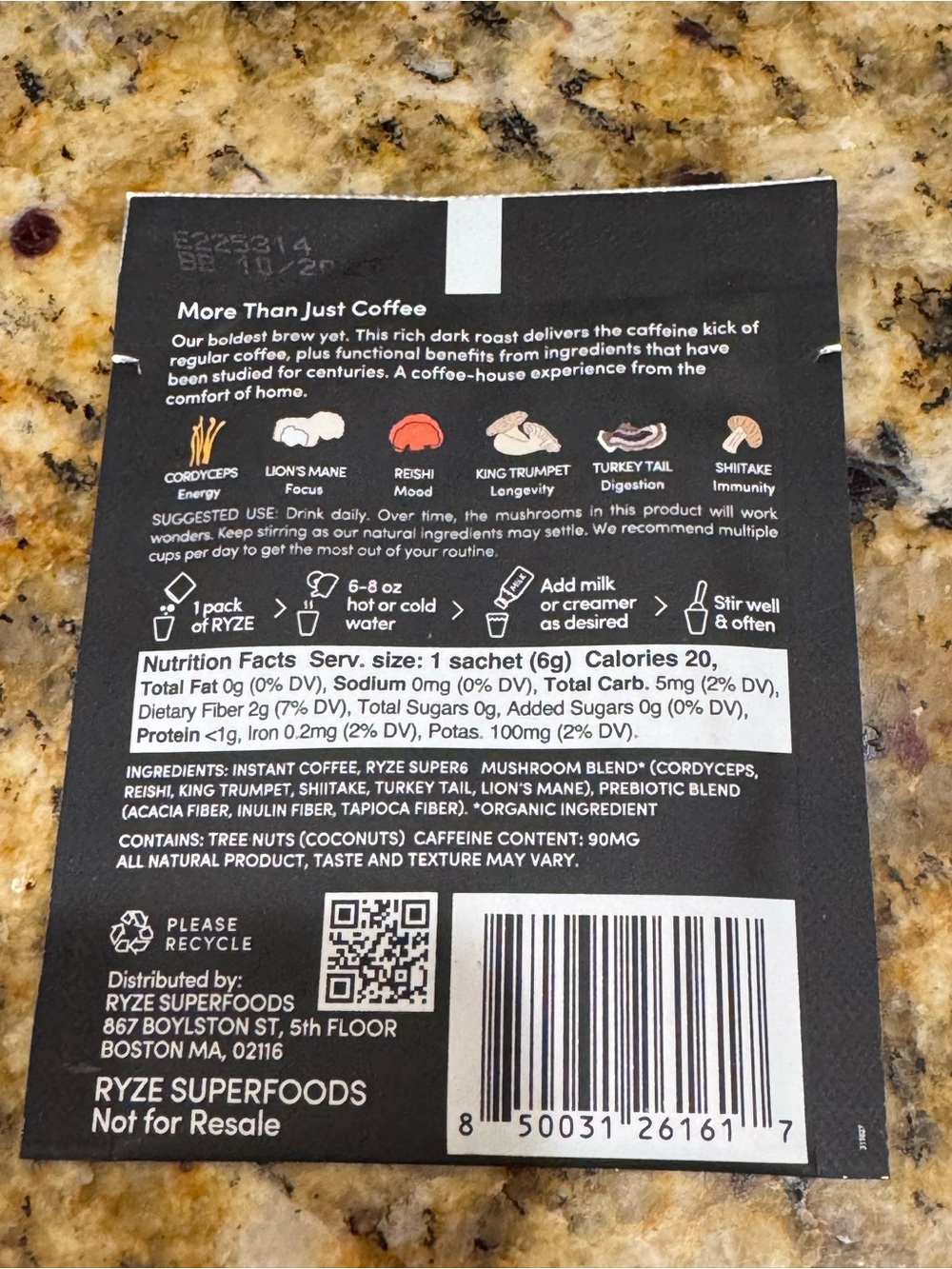 Mushroom Coffee Set one bag (6.3oz) one mini superfood creamer (2.5 oz)one spoon - Picture 8 of 12